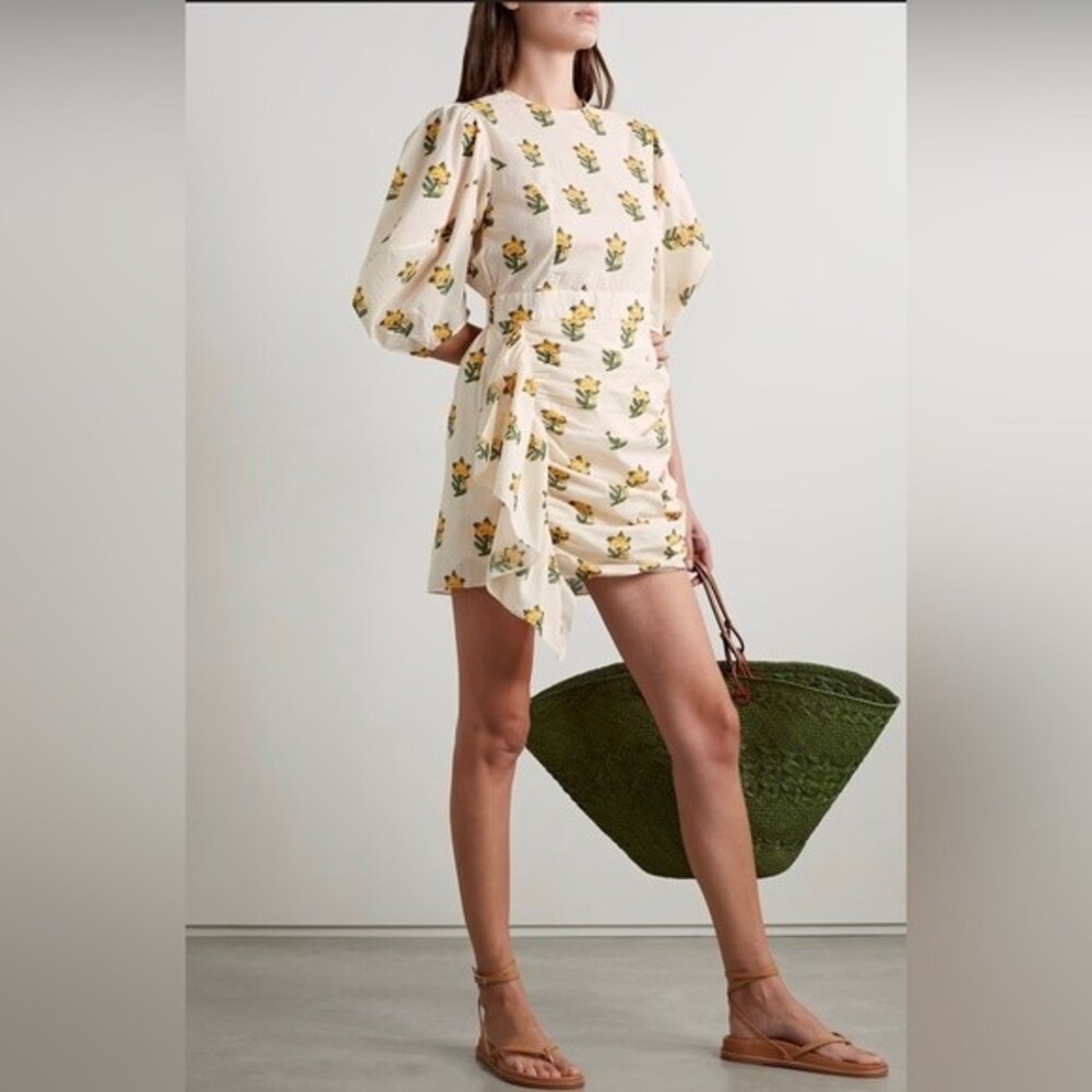 Rhode Pia Dress Marigold Flower Golden Size 10 NWT